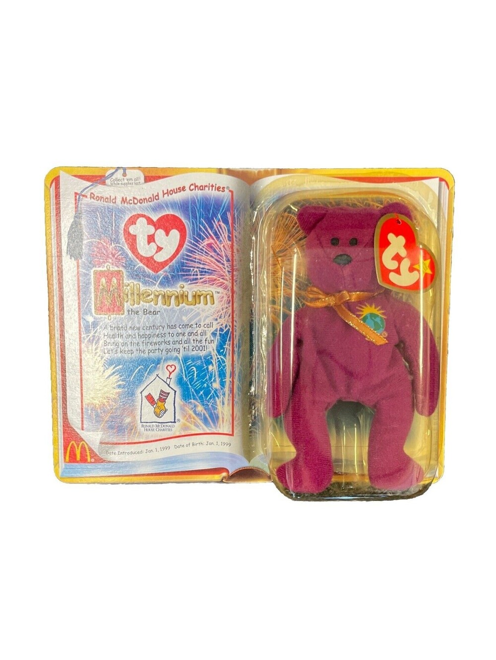 Ty Millennium the Bear Beanie Baby Ronald McDonald House Charities Plush